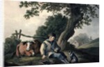 Landscape with Cow and Boy by Thomas Barker of Bath