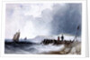 Coast Scene, with boats and wooden jetty by Charles (follower of) Bentley
