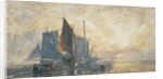 Fishing Boats at Anchor: Sunset, 19th century by William Roxby Beverly