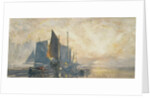 Fishing Boats at Anchor: Sunset, 19th century by William Roxby Beverly