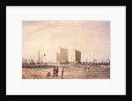 French Coast, with fishing Boats, 19th century by Richard Parkes (attr. to) Bonington