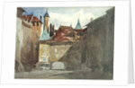 La Place du Molard, Geneva by Richard Parkes (attr. to) Bonington