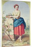 Girl with Basket of Grapes, 1860 by Jules I Bouvier