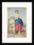 Girl with Basket of Grapes, 1860 by Jules I Bouvier