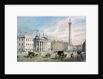 Sackville Street, Dublin, showing the Post Office and Nelson's Column by Samuel Frederick Brocas
