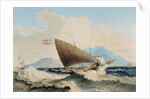 View of the Island of Lipari and a Maltese Speronare by William H. Burnett