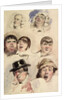 Sheet of Studies of Seven Heads by Robert William Buss