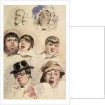 Sheet of Studies of Seven Heads by Robert William Buss
