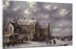 Winter Scene with View at Medemblik by Thomas Heeremans