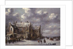 Winter Scene with View at Medemblik by Thomas Heeremans
