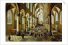 Figures gathered in a Church Interior, 17th century by Pieter the Younger Neeffs