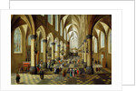 Figures gathered in a Church Interior, 17th century by Pieter the Younger Neeffs
