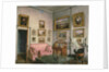 Col. Norcliffe's study at Langton Hall, c.1837 by Mary Ellen Best