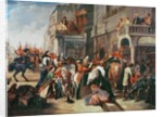 Fourth Dragoon Guards leaving for the Crimean War, c.1854 by English School
