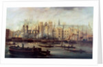 The Burning of the Houses of Parliament, 16th October 1834 by David Roberts
