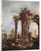 Capriccio with Roman Ruins, a Pyramid and Figures, 1760-70 by Francesco Guardi
