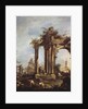 Capriccio with Roman Ruins, a Pyramid and Figures, 1760-70 by Francesco Guardi