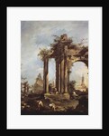 Capriccio with Roman Ruins, a Pyramid and Figures, 1760-70 by Francesco Guardi
