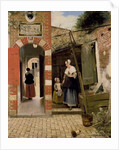 Courtyard of a house in Delft, 1658 by Pieter de Hooch