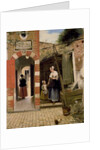 Courtyard of a house in Delft, 1658 by Pieter de Hooch