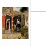 Courtyard of a house in Delft, 1658 by Pieter de Hooch
