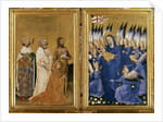 Richard II presented to the Virgin and Child by his Patron Saint John the Baptist and Saints Edward and Edmund, c.1395-99 by Master of the Wilton Diptych