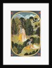Radha and Krishna walking in a grove, Kangra, Himachal Pradesh, 1820-25 by School Pahari
