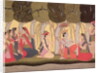 Radha and Krishna seated in a grove, Kulu, 1790-1800 by School Pahari