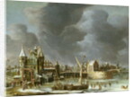 A View of the Regulierspoort, Amsterdam, in winter by Jan Abrahamsz. Beerstraten