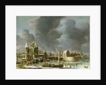 A View of the Regulierspoort, Amsterdam, in winter by Jan Abrahamsz. Beerstraten