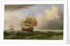An English Ship Close-hauled in a Strong Breeze by Willem van de the Younger Velde