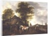 A landscape with a cottage and horsemen by Pieter Wouwermans or Wouwerman