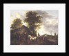 A landscape with a cottage and horsemen by Pieter Wouwermans or Wouwerman