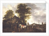 A landscape with a cottage and horsemen by Pieter Wouwermans or Wouwerman
