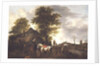A landscape with a cottage and horsemen by Pieter Wouwermans or Wouwerman
