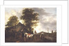 A landscape with a cottage and horsemen by Pieter Wouwermans or Wouwerman