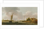 Boats in an Estuary by Dutch School