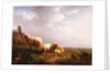 Sheep and chickens in a landscape, 19th century by Eugene Joseph Verboeckhoven