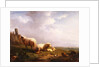 Sheep and chickens in a landscape, 19th century by Eugene Joseph Verboeckhoven