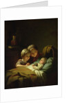 The Little Sleeping Brother; Le Petit Frere Dormant, 1856 by Johann Georg Meyer von Bremen