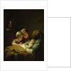 The Little Sleeping Brother; Le Petit Frere Dormant, 1856 by Johann Georg Meyer von Bremen
