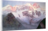 Monte Rosa at Sunrise from above Alagna by Alfred Gibson William