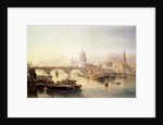 St. Paul's Cathedral and London Bridge, 19th century by Edward Angelo Goodall