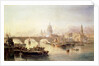 St. Paul's Cathedral and London Bridge, 19th century by Edward Angelo Goodall