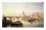 St. Paul's Cathedral and London Bridge, 19th century by Edward Angelo Goodall