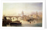 St. Paul's Cathedral and London Bridge, 19th century by Edward Angelo Goodall