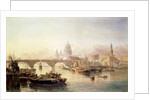 St. Paul's Cathedral and London Bridge, 19th century by Edward Angelo Goodall