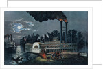 Wooding up on the Mississippi by N. and Ives J.M. (1824-95) Currier