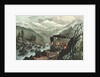 The Route to California. Truckee River, Sierra Nevada. Central Pacific railway, 1871 by N. and Ives J.M. Currier