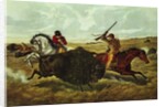 Life on the Prairie - the Buffalo Hunt, 1862 by N. and Ives J.M. Currier